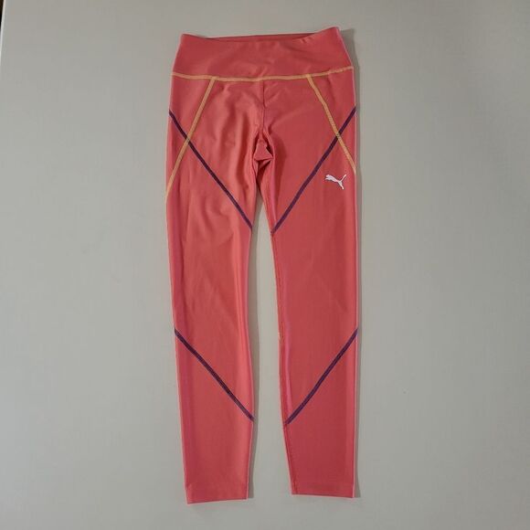 Puma Women's Coral Orange Performance Leggings - Picture 2 of 12